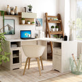Furniture Of America Barlon Modern L Shape Desk With Locking Drawer