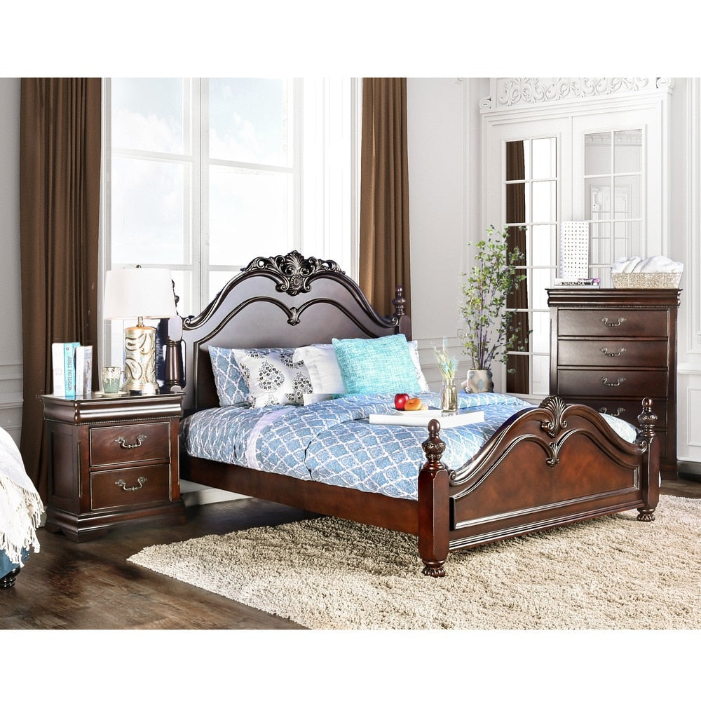 Bastillina Traditional Cherry 3 Piece Poster Bedroom Set
