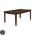 Furniture Of America Corithea Contemporary Espresso Dining Table With 18 Inch Leaf