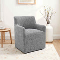 Furniture Of America Braya Modern Barrel Back Oeko Tex Fabric Fully Assembled Arm Chair With Casters