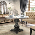 Brice Rustic 48 Inch White Dining Table By Foa