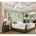 Brigette Iii Traditional Rustic Natural 2 Piece Sleigh Bedroom Set