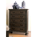 Brigette Traditional Rustic Natural Tone 5 Drawer Chest By Foa