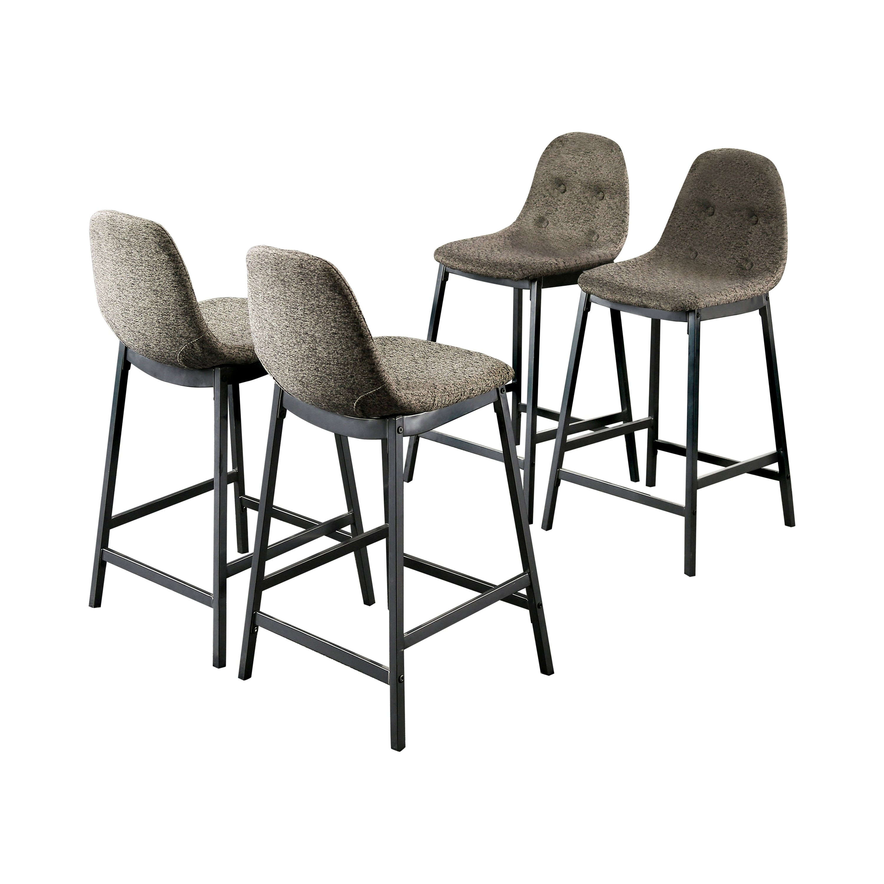 Ardens Mid Century Modern Grey Counter Height Chairs Set Of 4 By Foa