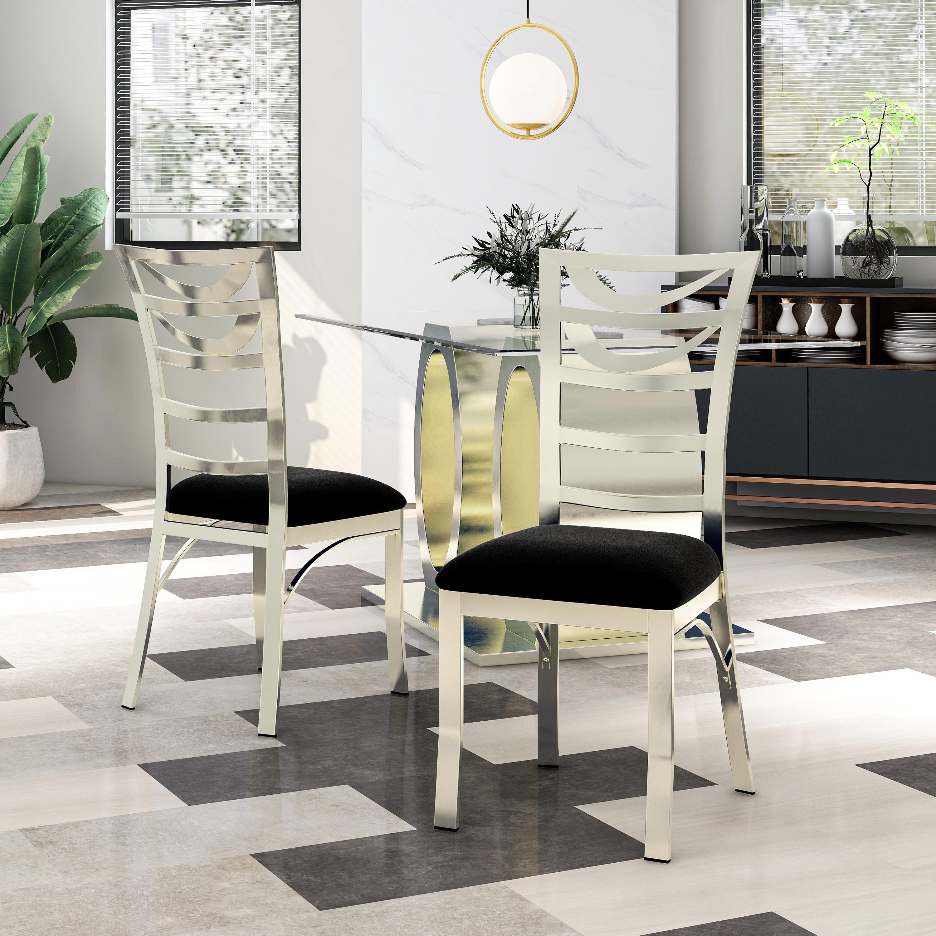 Sculpture I Contemporary Black Dining Chairs Set Of 2 By Foa