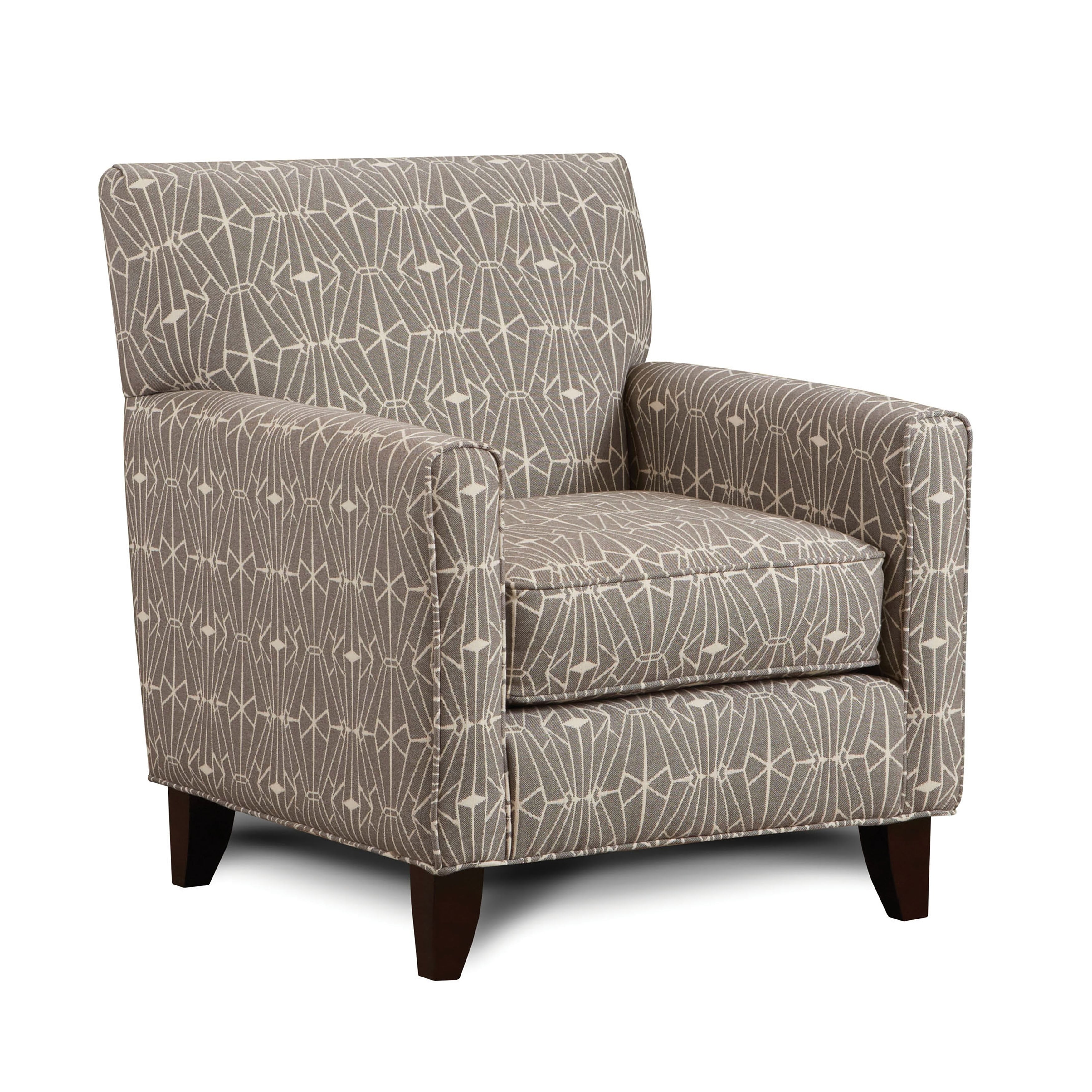 Furniture Of America Cara Contemporary Crystal Patterned Taupe Arm Chair