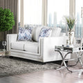 Furniture Of America Catalina Contemporary Chenille Nailhead Loveseat
