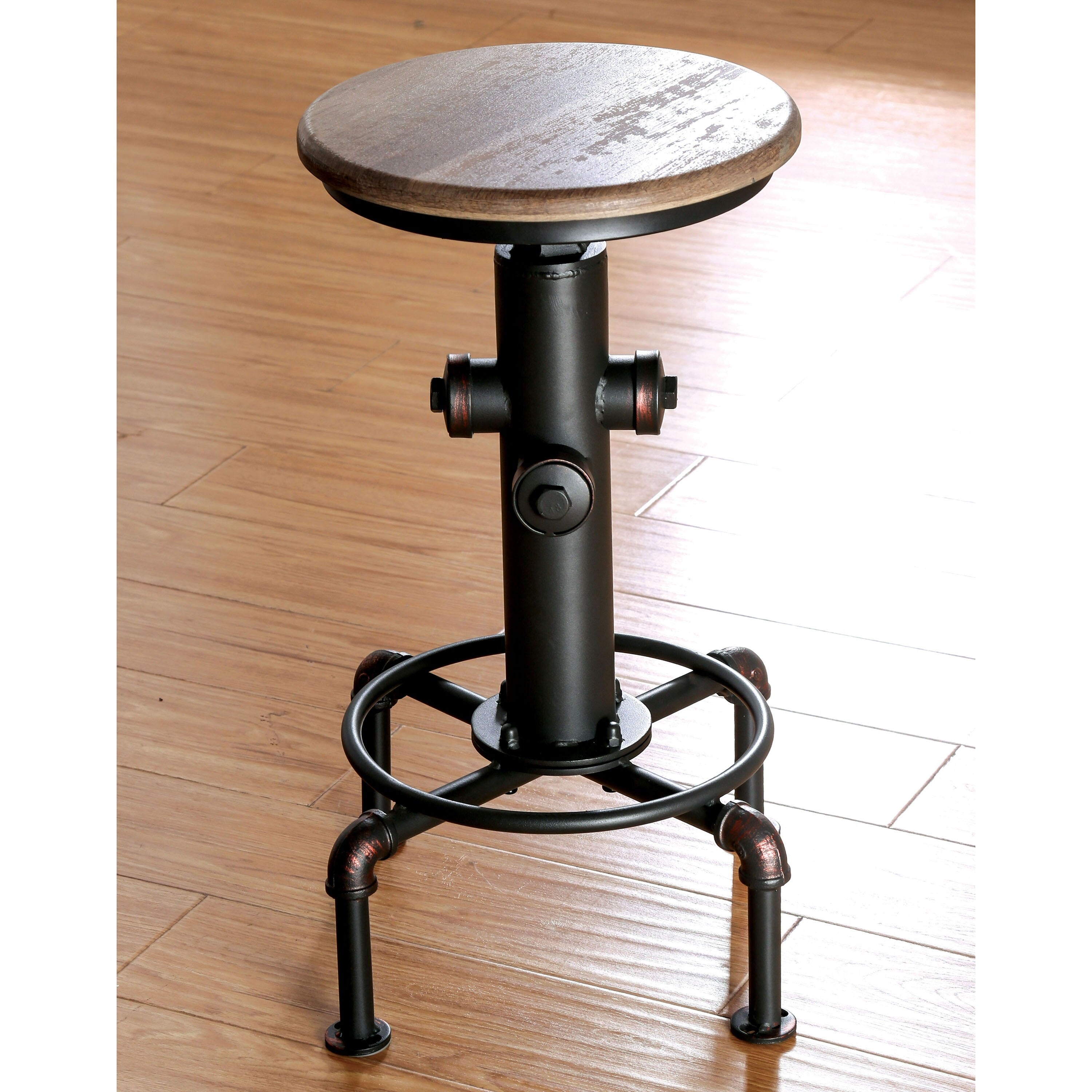 Protector Industrial Antique Black Counter Stools Set Of 2 By Foa