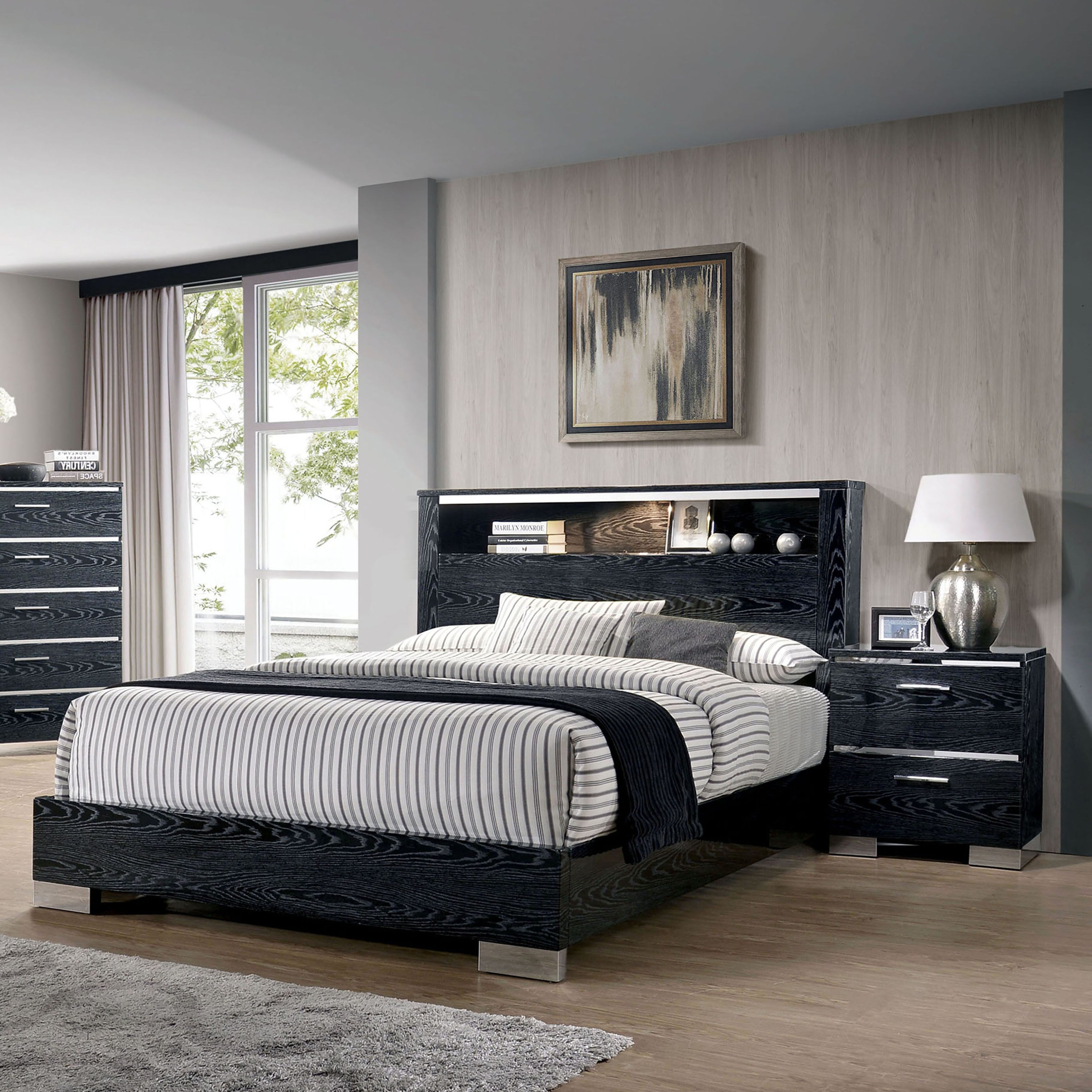 Furniture Of America Elysee 3 Piece Eastern King Storage Bed Set