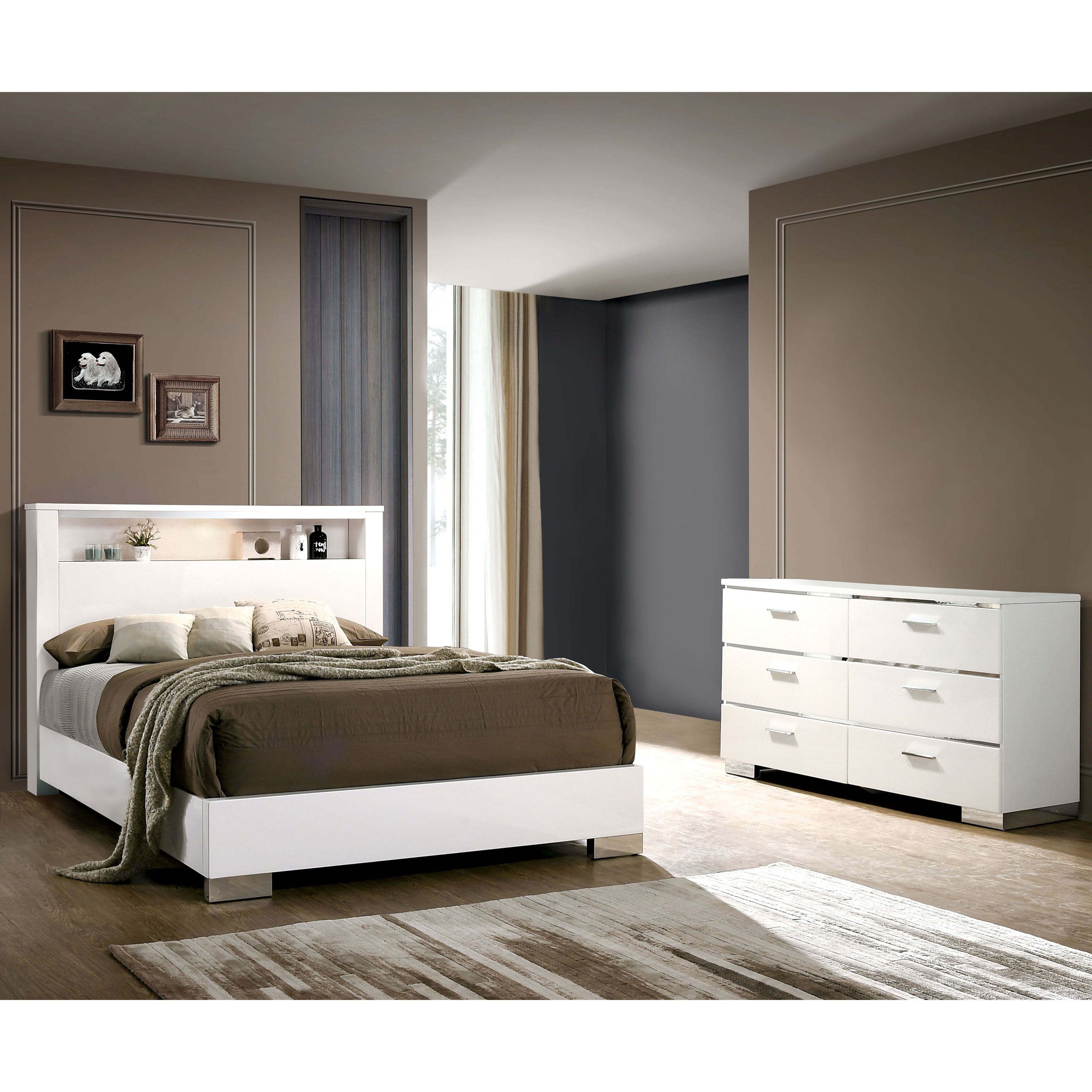 Furniture Of America Elysee 2 Piece Eastern King Storage Bed Set
