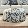 Furniture Of America Chestnut Transitional Ivory Chenille Ottoman