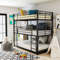 Cody Contemporary Sand Black Triple Decker Bunk Bed By Foa