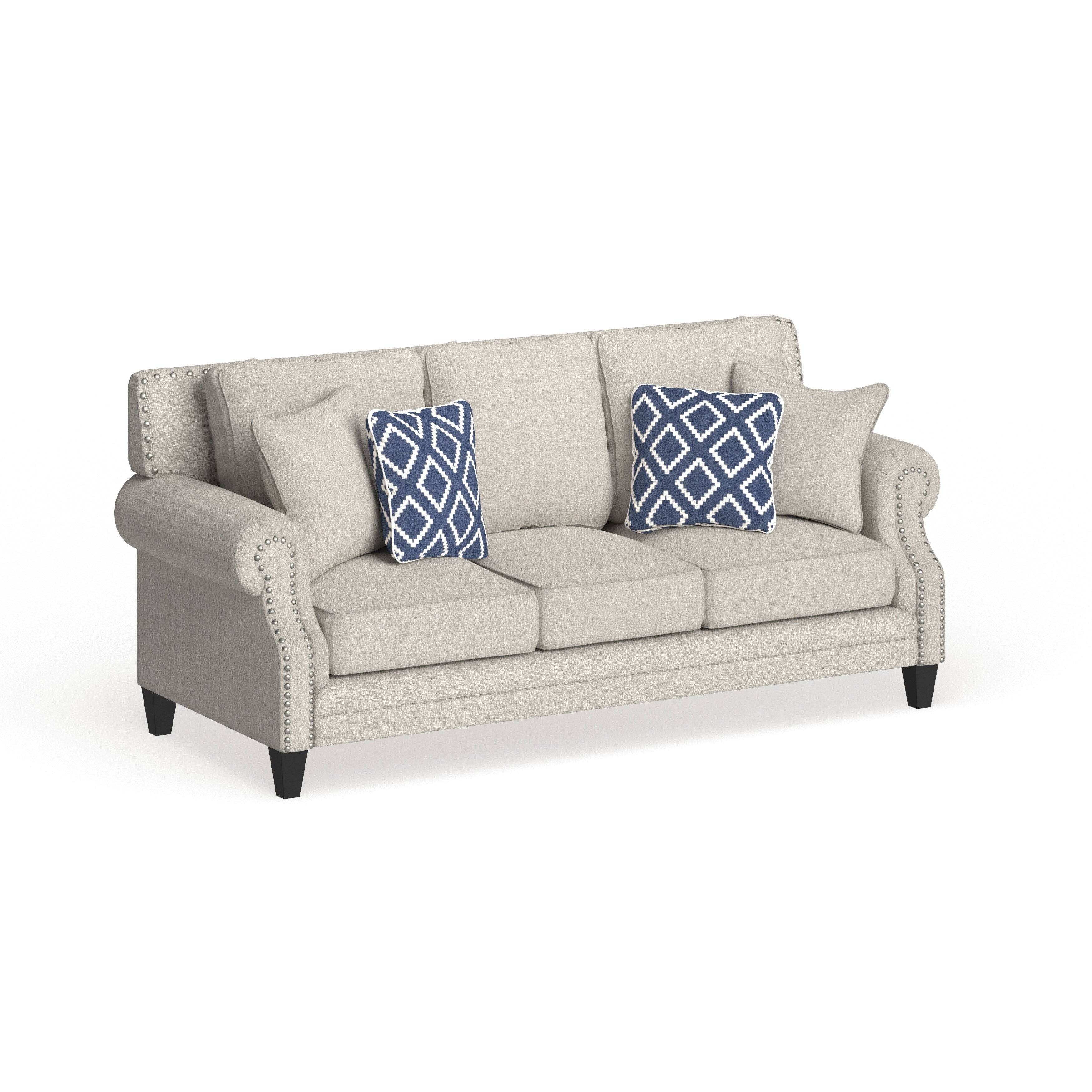 Furniture Of America Ferisen Contemporary Linen Like Sofa