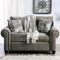 Copper Grove Tqibuli Grey Loveseat With Nailhead Trim