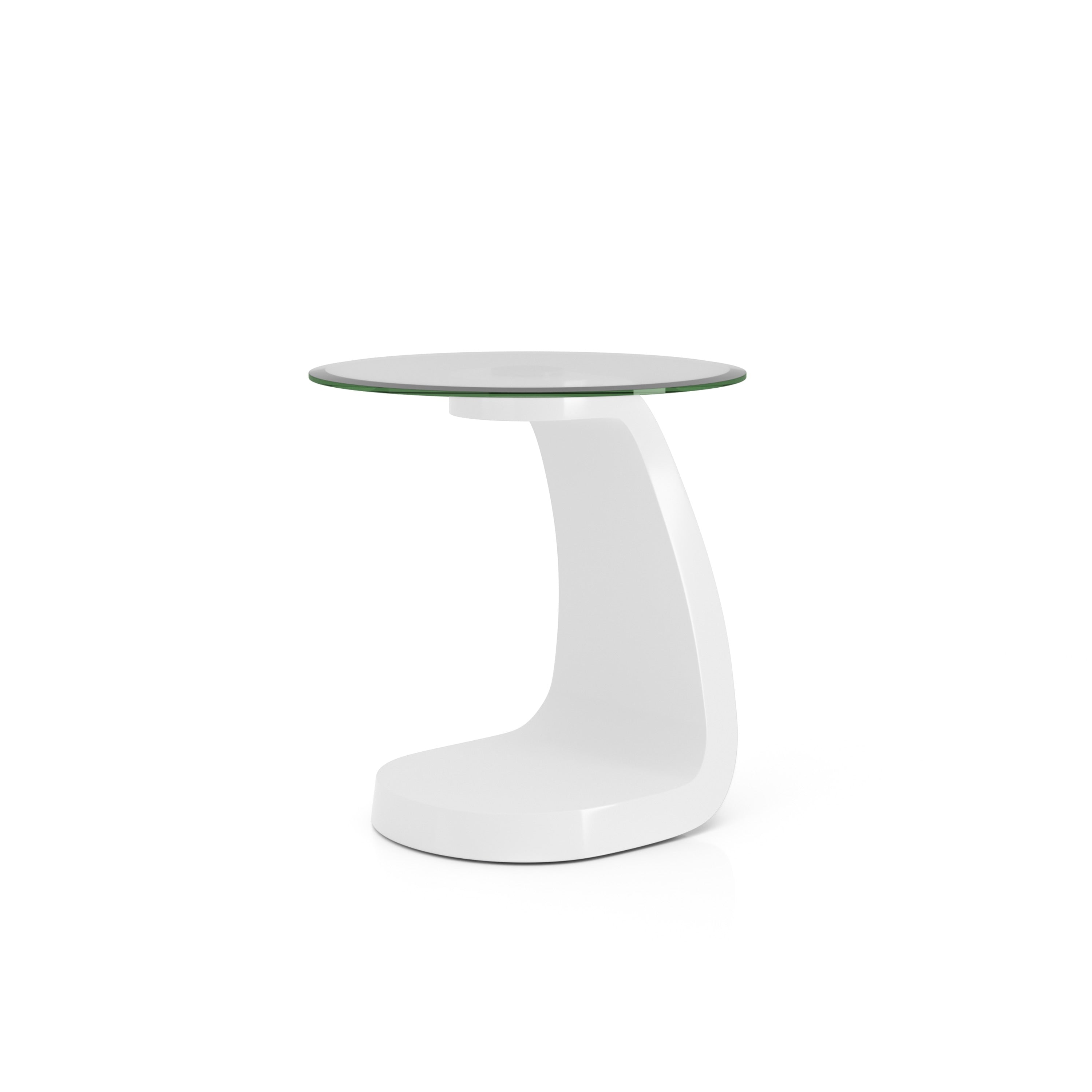 Furniture Of America Crescendo Modern Glass Top End Table