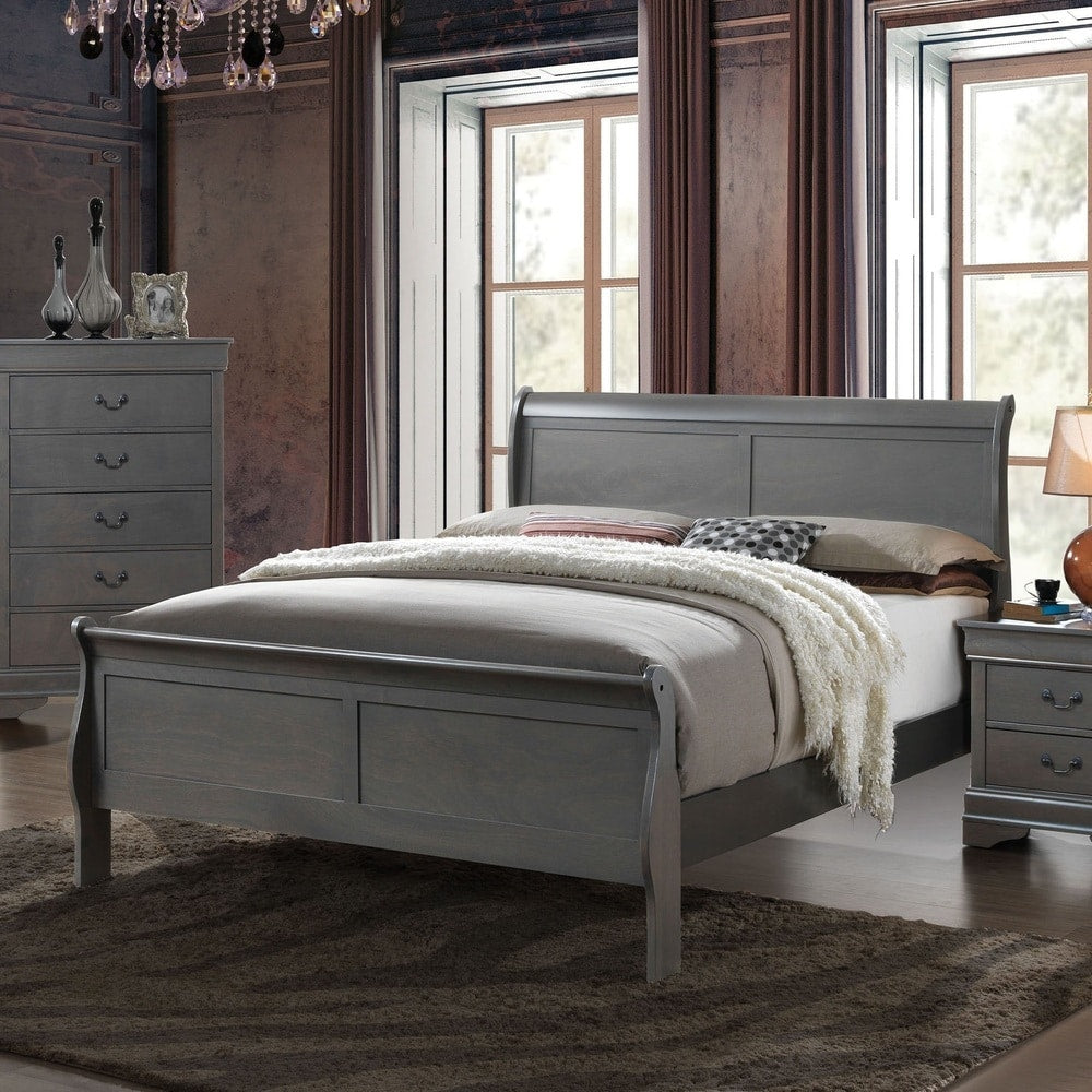 Mayday Ii Contemporary Grey Sleigh Bed By Foa
