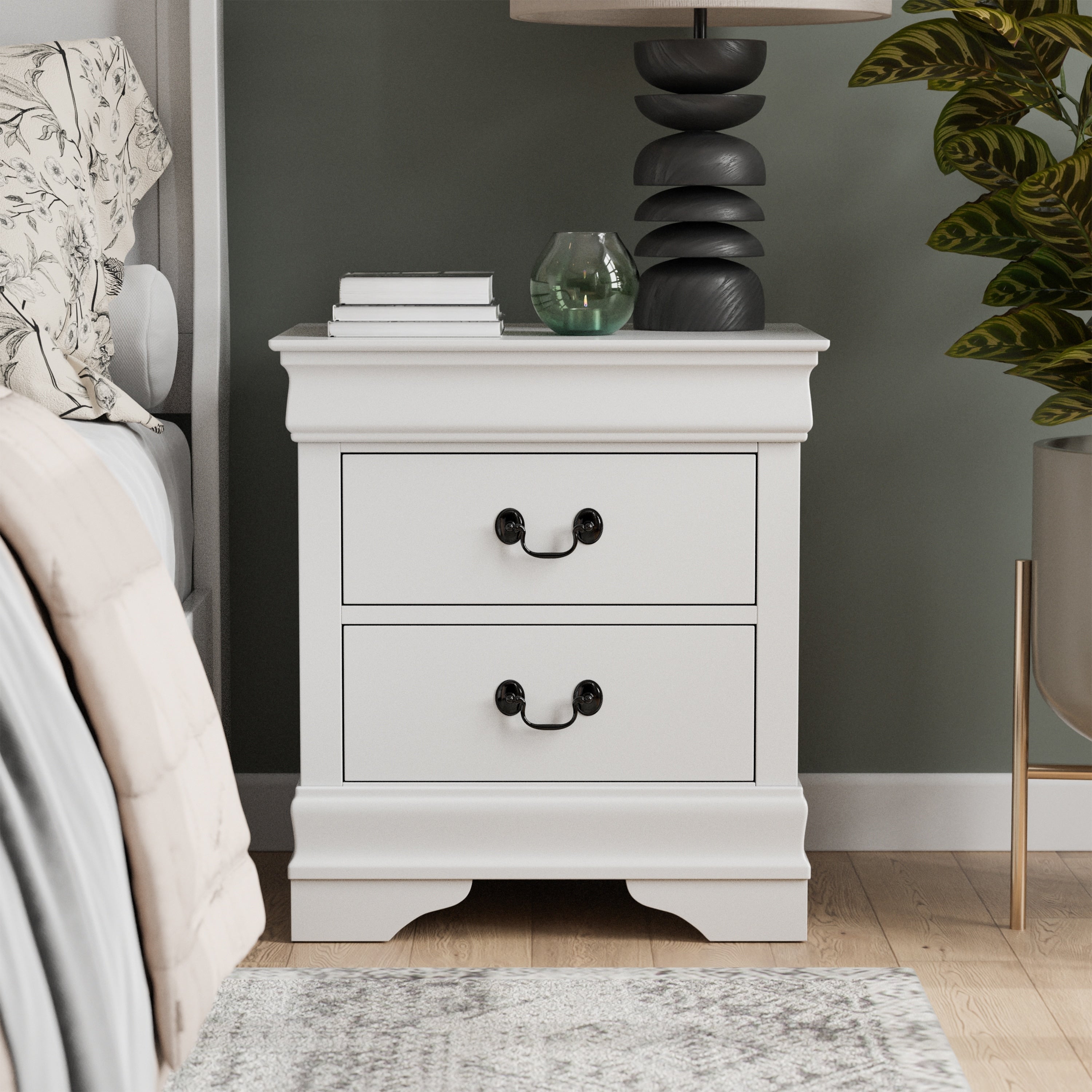 Mayday Ii Contemporary Grey 2 Drawer Nightstand By Foa