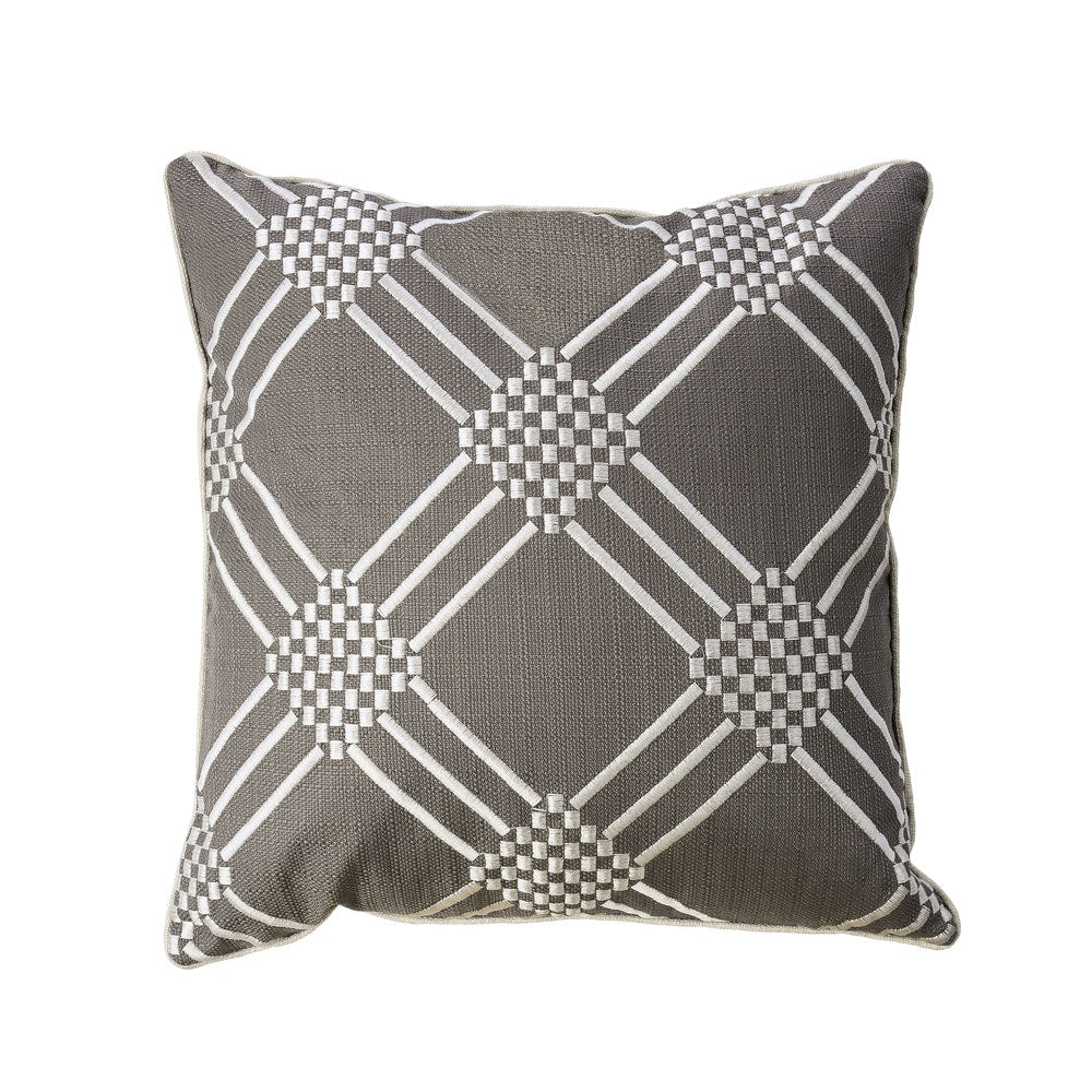 Furniture Of America Diamond 20 Inch Grey Throw Pillows Set Of 2