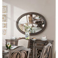 The Gray Barn Cornerways Rustic Brown 49 Inch Oval Mirror
