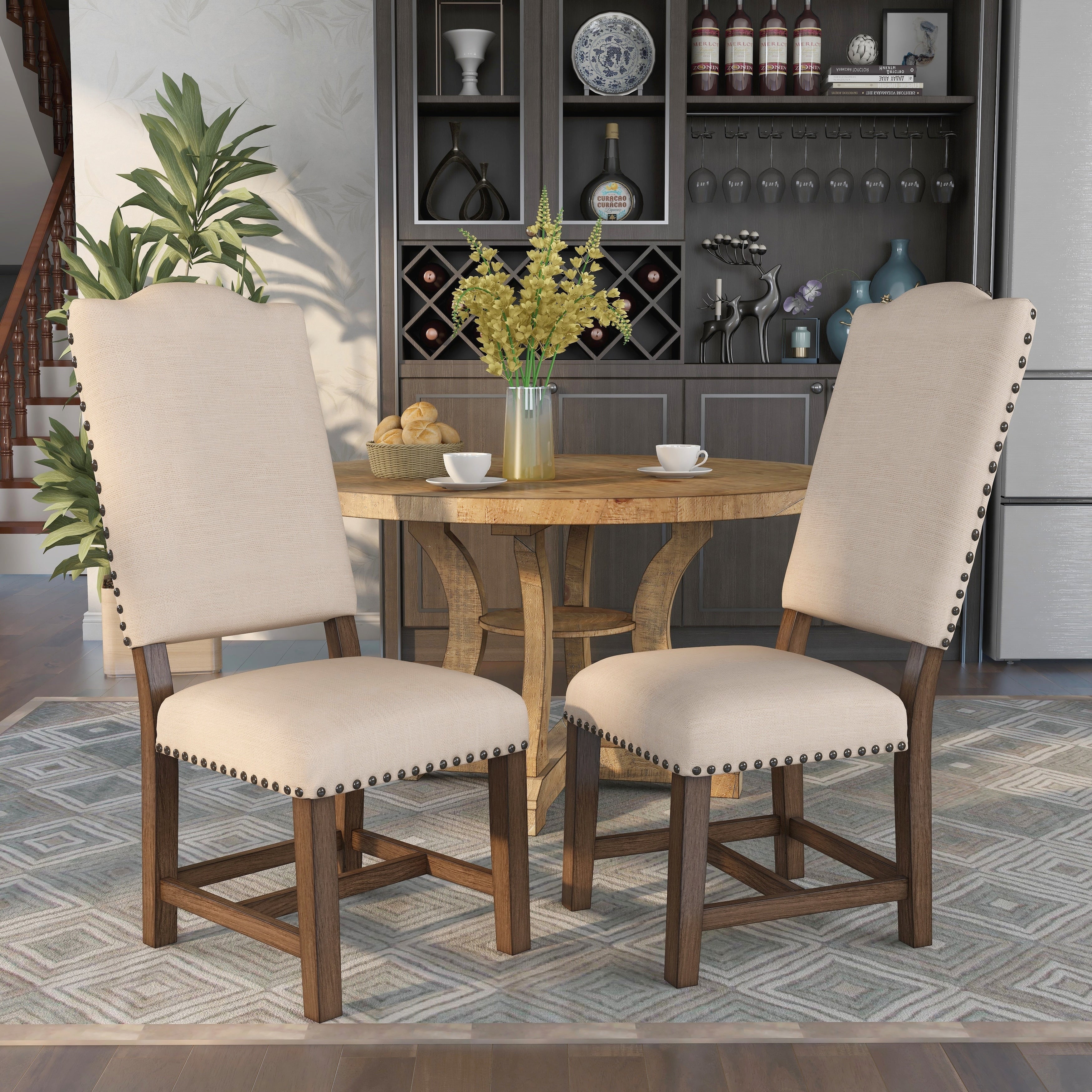 Cooper Rustic Light Oak Side Chairs Set Of 2 By Foa
