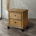 Donno Industrial Dark Oak 2 Drawer Nightstand By Foa