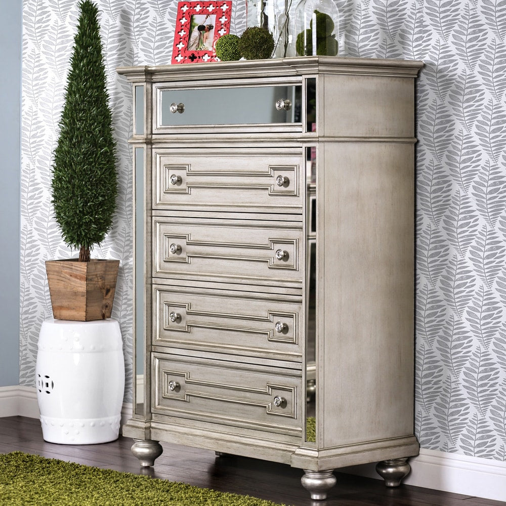 Marisalla Contemporary Champagne 5 Drawer Chest By Foa