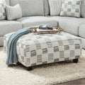 Furniture Of America Eldan Transitional Grey Chenille Ottoman