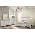 Furniture Of America Eleanor 6 Piece Weathered Grey Solid Wood King Panel Bedroom Set With Dentil Molding