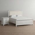 Furniture Of America Eleanor Modern Rustic 2 Piece Weathered Grey Wood Panel Bedroom Set With Dentil Molding