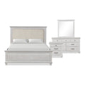 Furniture Of America Eleanor Modern Rustic 4 Piece Weathered Grey Wood Panel Bedroom Set With Dentil Molding