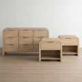 Furniture Of America Elowyn 3 Piece Natural Solid Wood Dresser And 2 Nightstand Bedroom Set