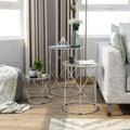 Furniture Of America Erto Transitional Chrome Metal Nesting Table