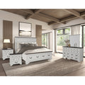 Furniture Of America Eryndor Modern Farmhouse 5 Piece White Solid Wood Platform Bedroom Set
