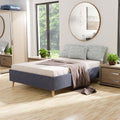 Keenum Mid Century Modern Fabric Queen Size Platform Bed By Foa