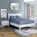 Corrine Mid Century Modern White 2 Piece Bedroom Set
