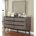 Corrine Mid Century Modern 2 Piece Dresser And Mirror Set By Foa
