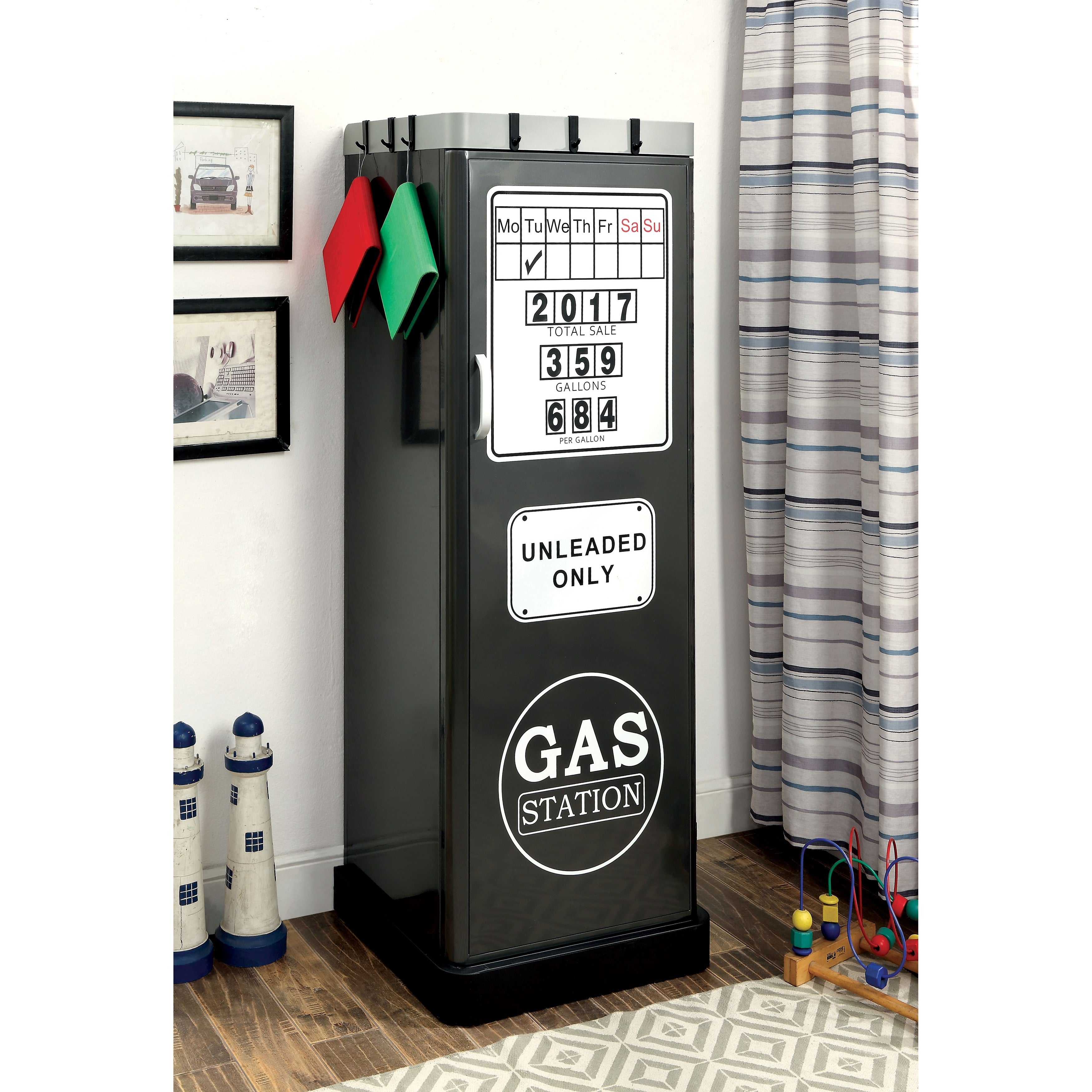 Furniture Of America Fuel Up Metal Single Door Closet
