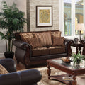 Franchesca Traditional Faux Leather Loveseat By Foa