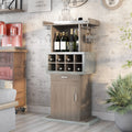 Swain Modern Chestnut Brown 8 Bottle Wine Cabinet By Foa