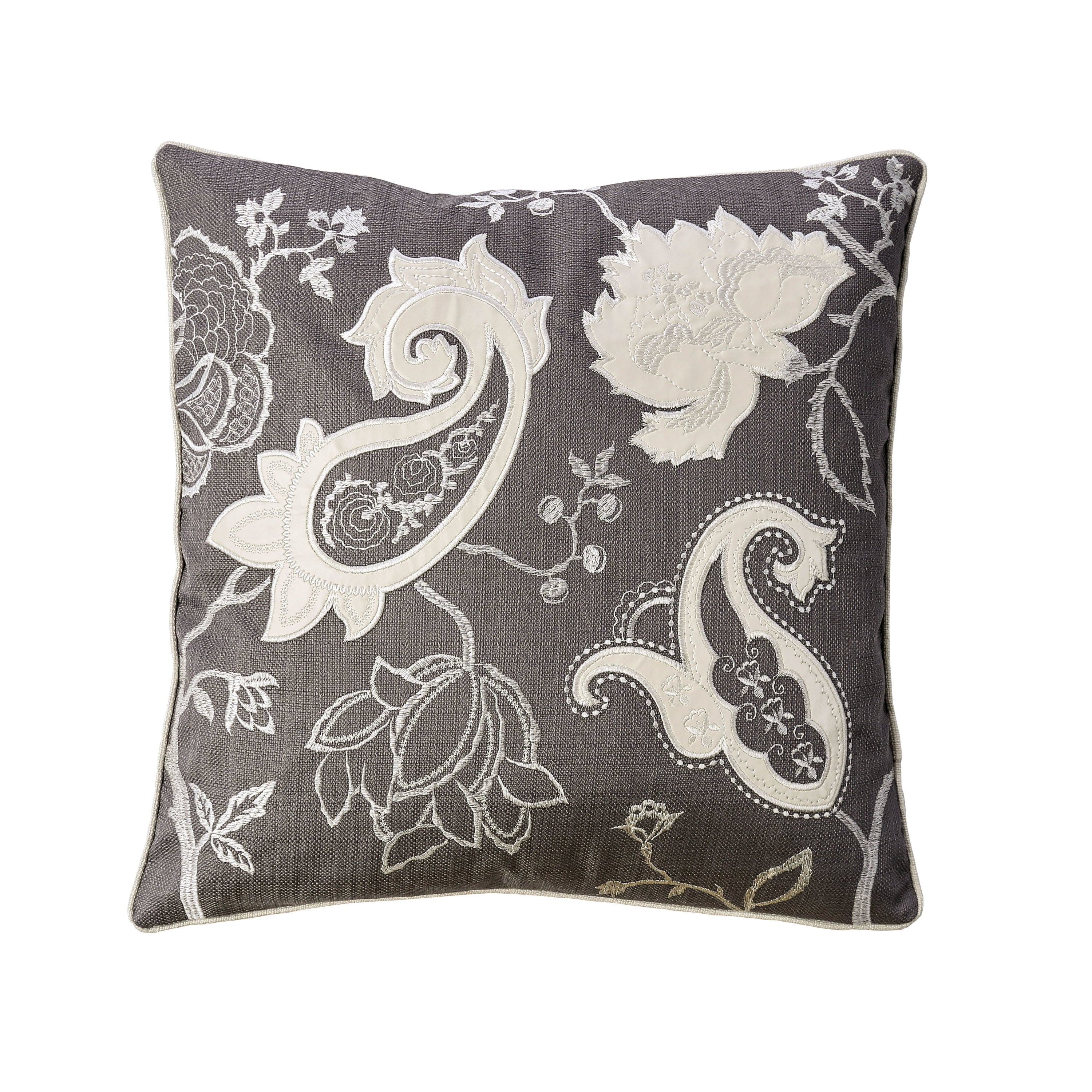 Furniture Of America Gael Paisley 20 Inch Grey Throw Pillows Set Of 2