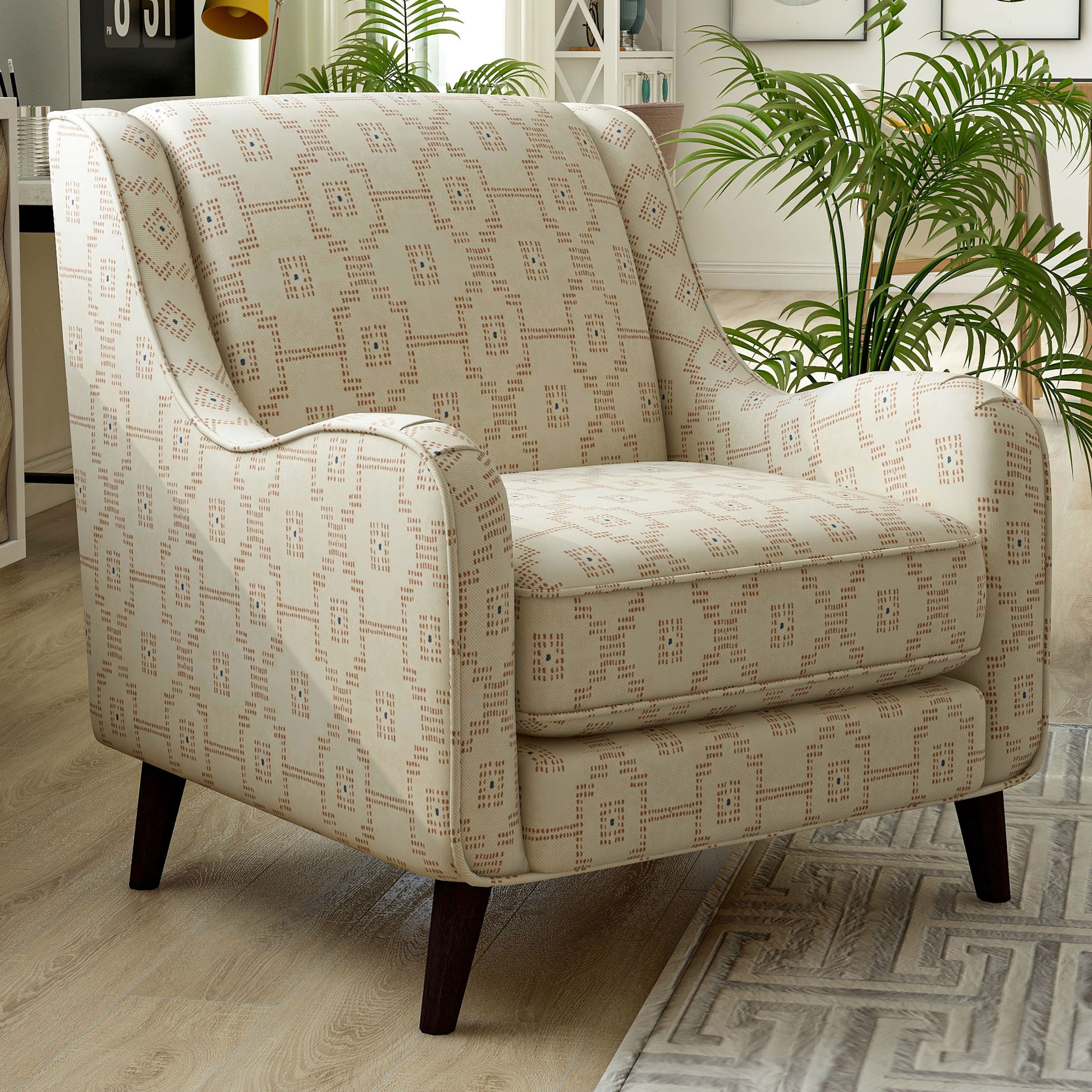 Furniture Of America Gandree Transitional Keystone Pattern Armchair