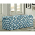 Furniture Of America Monterey Quatrefoil Pattern Tufted Lift Top Storage Bench