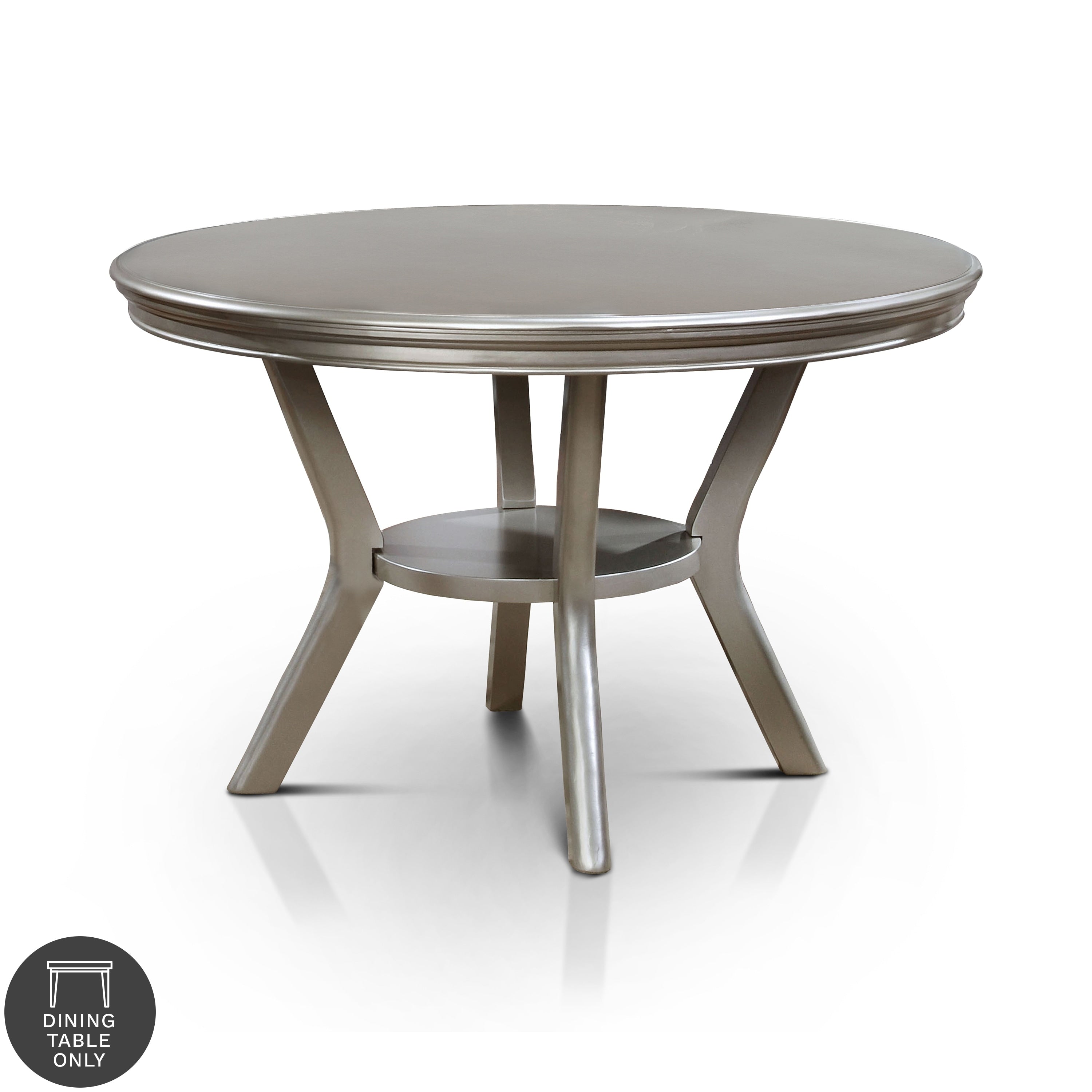 Mora Glam 48 Inch Champagne Round Dining Table By Foa