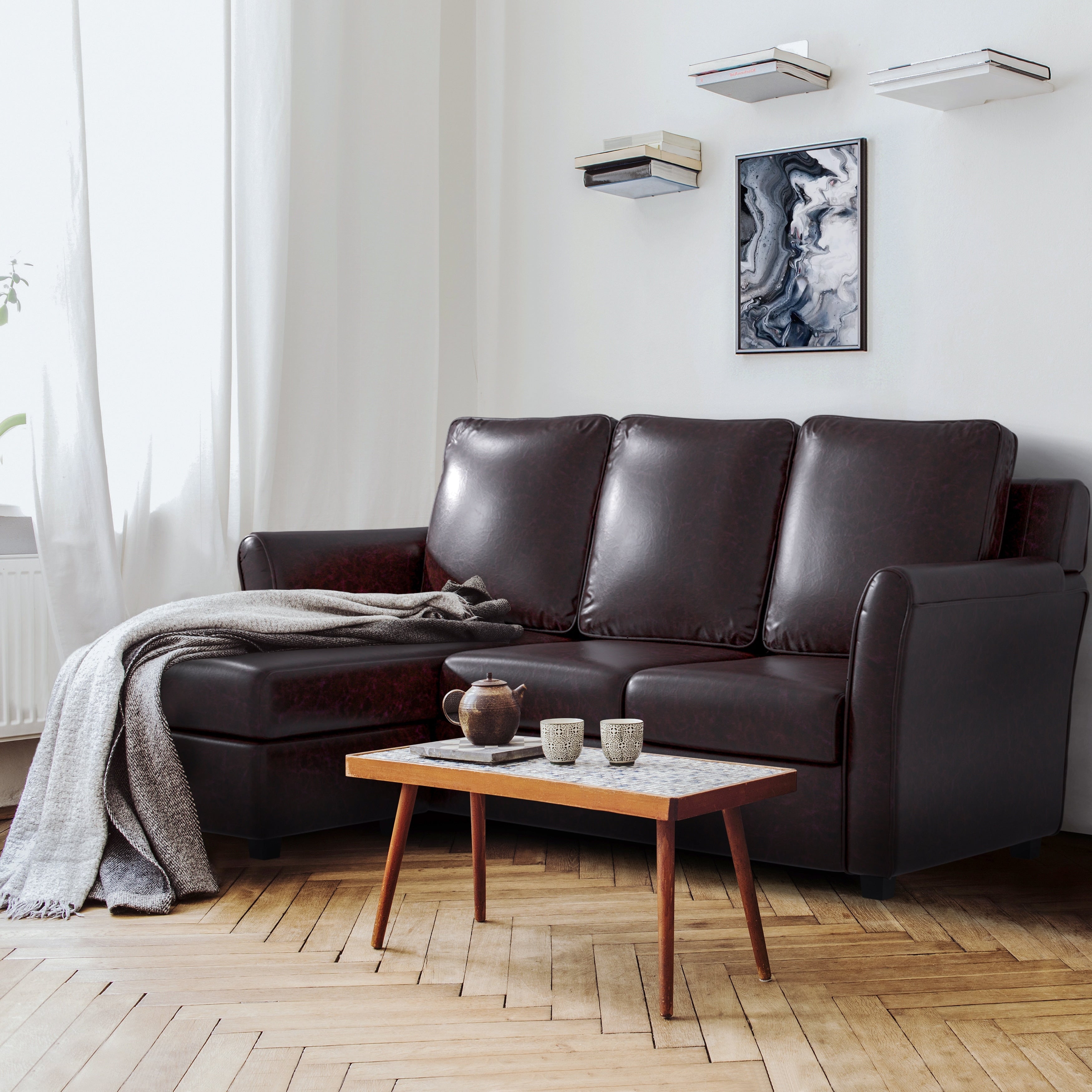 Furniture Of America Burton Modern L Shaped Sectional