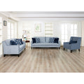 Furniture Of America Gregen 3 Piece Grey And Blue Kiln Dried Wooden Frame Sofa Set With Pillows
