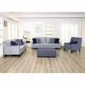 Furniture Of America Gregen 4 Piece Grey Solid Wood Sofa And Ottoman Set With Pillows
