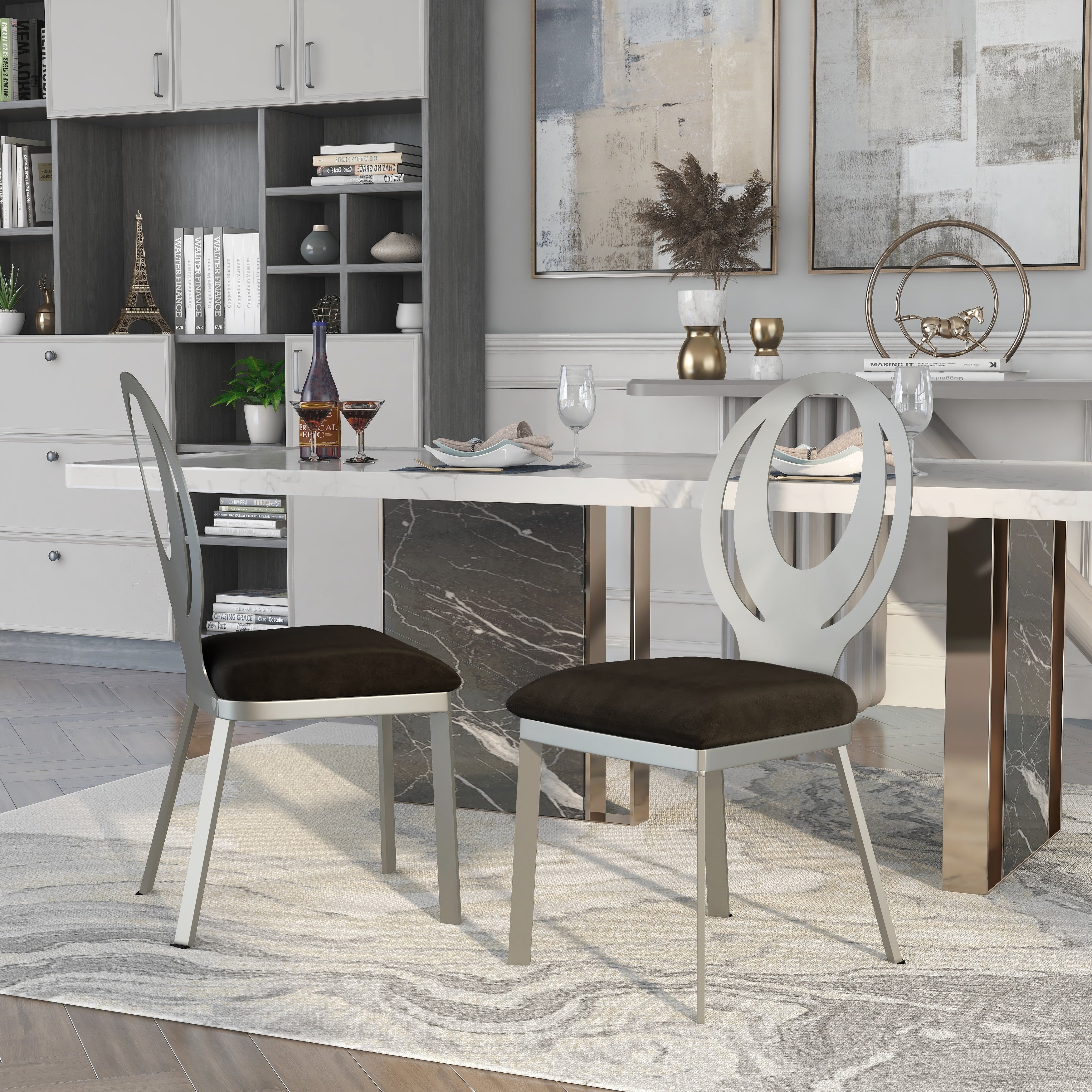 Serenia Contemporary Black Dining Chairs Set Of 2 By Foa
