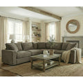 Furniture Of America Heliv Modern Fabric Sectional With Accent Pillows