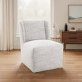 Furniture Of America Hermies Modern Wingback Oeko Tex Fabric Fully Assembled Side Chair With Casters