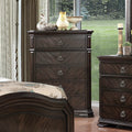 Riley Traditional Espresso 5 Drawer Chest By Foa
